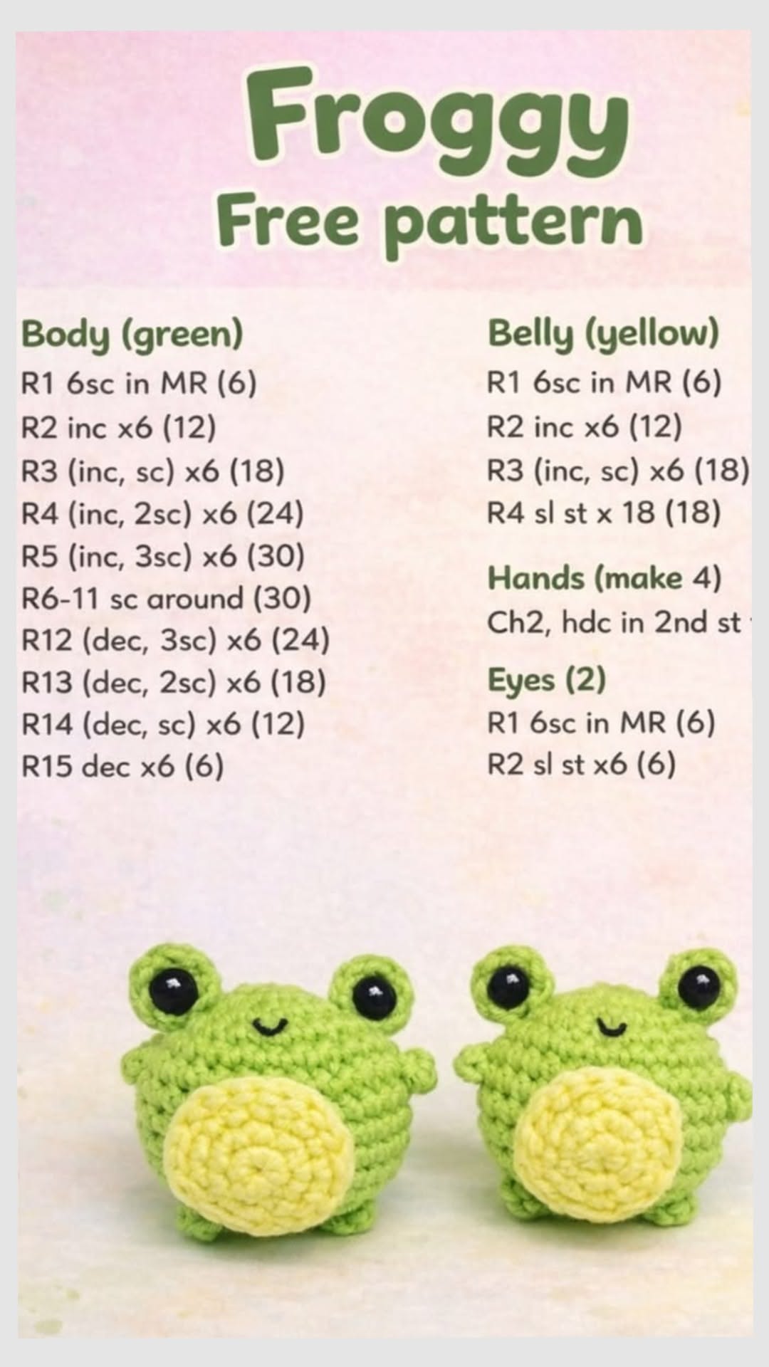 Small Cute Frog Key Chain Crochet Kit